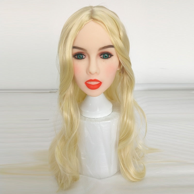 TPE Sex Doll Head With Wig for 130-175cm body Own Pleasures TPE Sex Doll Head With Wig for 130-175cm body Own Pleasures
