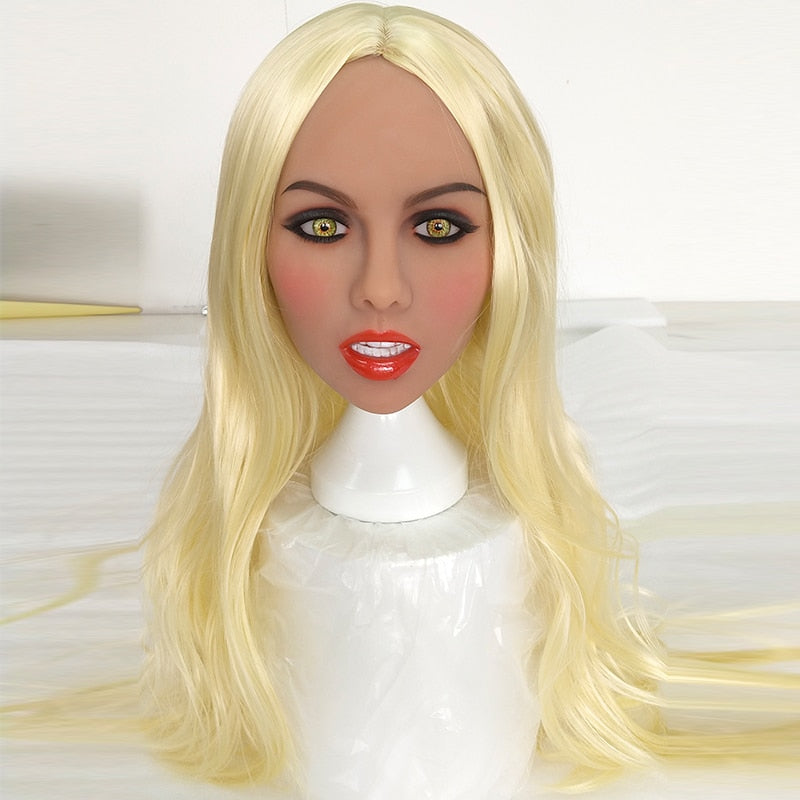 TPE Sex Doll Head With Wig for 130-175cm body Own Pleasures TPE Sex Doll Head With Wig for 130-175cm body Own Pleasures