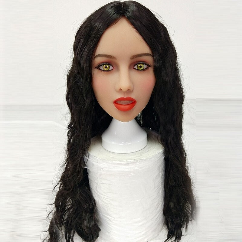 TPE Sex Doll Head With Wig for 130-175cm body Own Pleasures TPE Sex Doll Head With Wig for 130-175cm body Own Pleasures