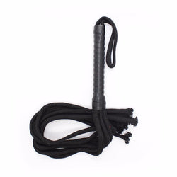 BDSM Whips For Couples Play - black whip black handle