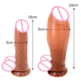 Realistic Huge Inflatable Dildo with Pump - Own Pleasures