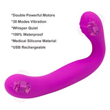 Double Ended Strapless strap-on Dildo Vibrator - Own Pleasures
