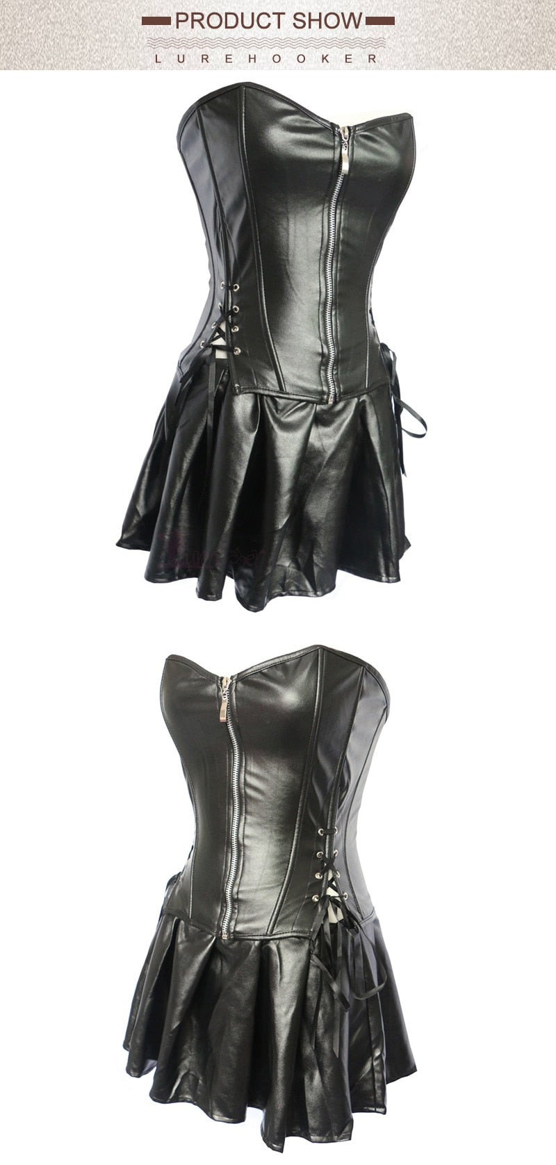 Up to 6XL Sexy Faux Leather Dress - Own Pleasures
