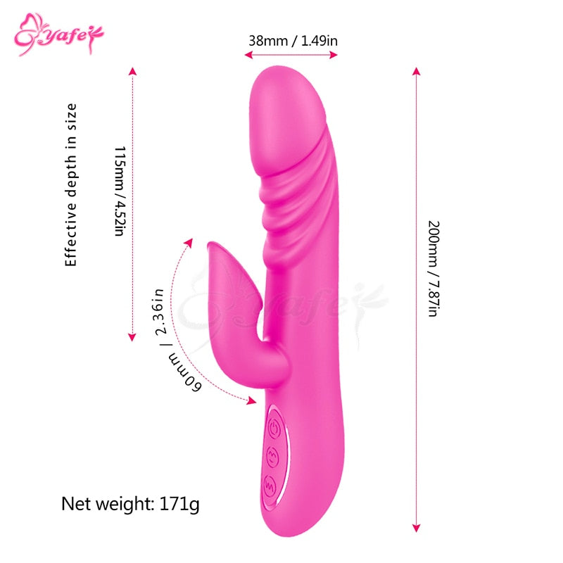 12 Speed G spot Vibrator and Clit Sucker -Licking Tongue Realistic Sensation- Own Pleasures