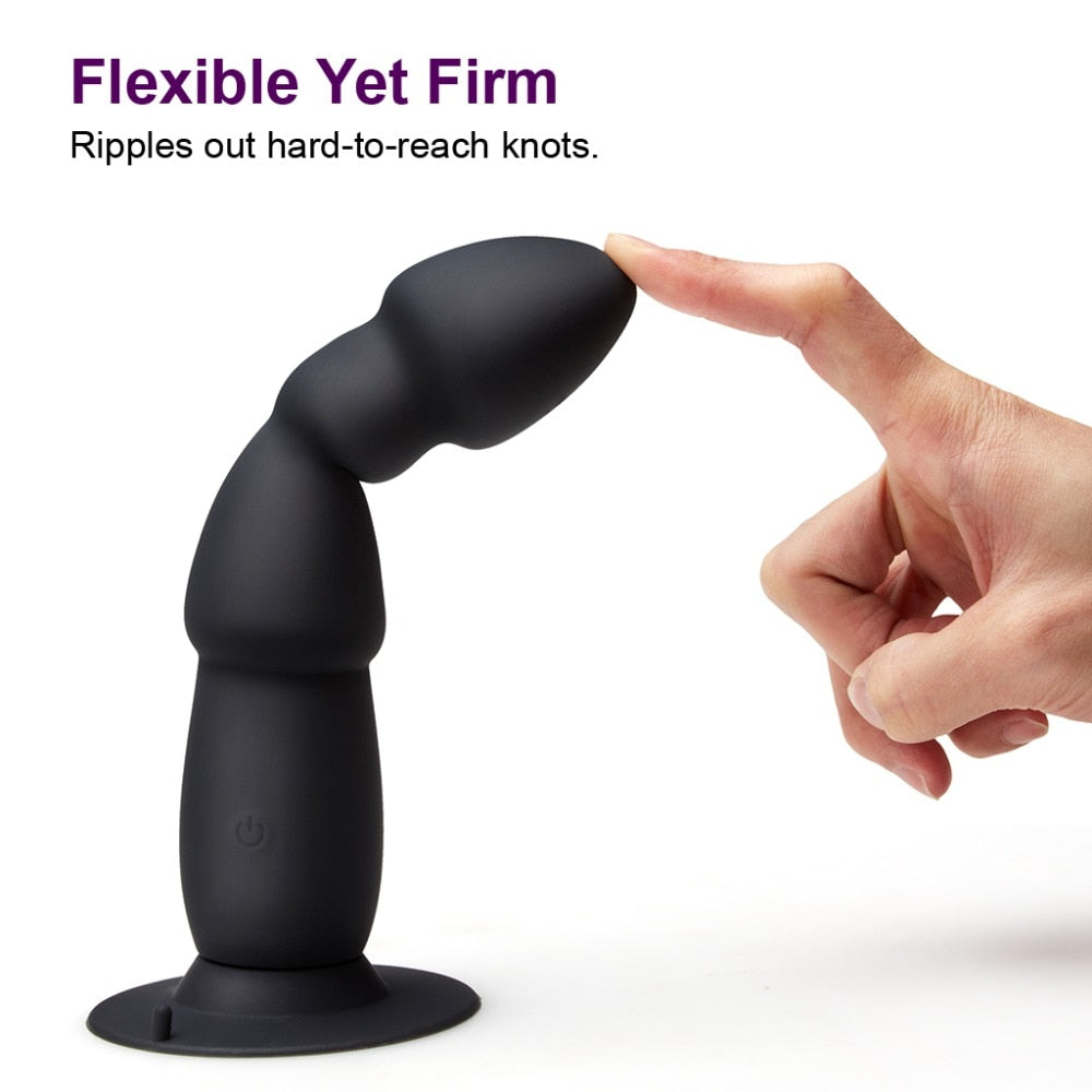 anal thrusting vibrator AnalEcstasy - Beads 9 Thrusting Remote Control Anal Vibrator With Cock Ring