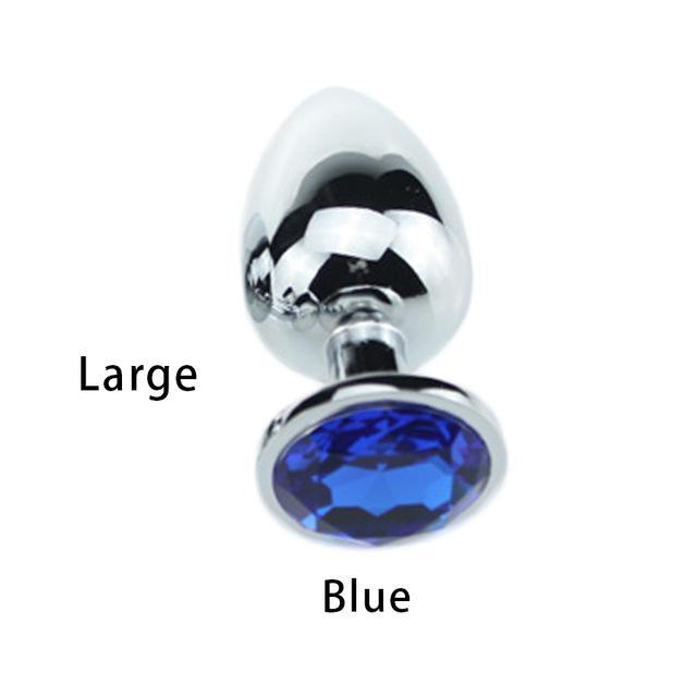 Stainless Steel Crystal Anal Plugs, 3 Sizes - Own Pleasures