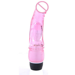 Multi-Speed Realistic Big Crystal Dildo Vibrators - Pink