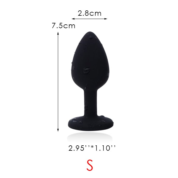 Silicone Vibrator and Crystal Butt Plug - Own Pleasures
