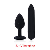 Silicone Vibrator and Crystal Butt Plug - Own Pleasures