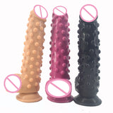 Silicone Ribbed Dildo with Suction Cup - Own Pleasures
