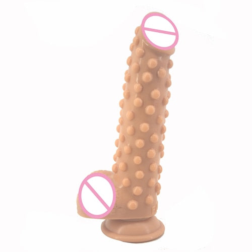 Silicone Ribbed Dildo with Suction Cup - Own Pleasures