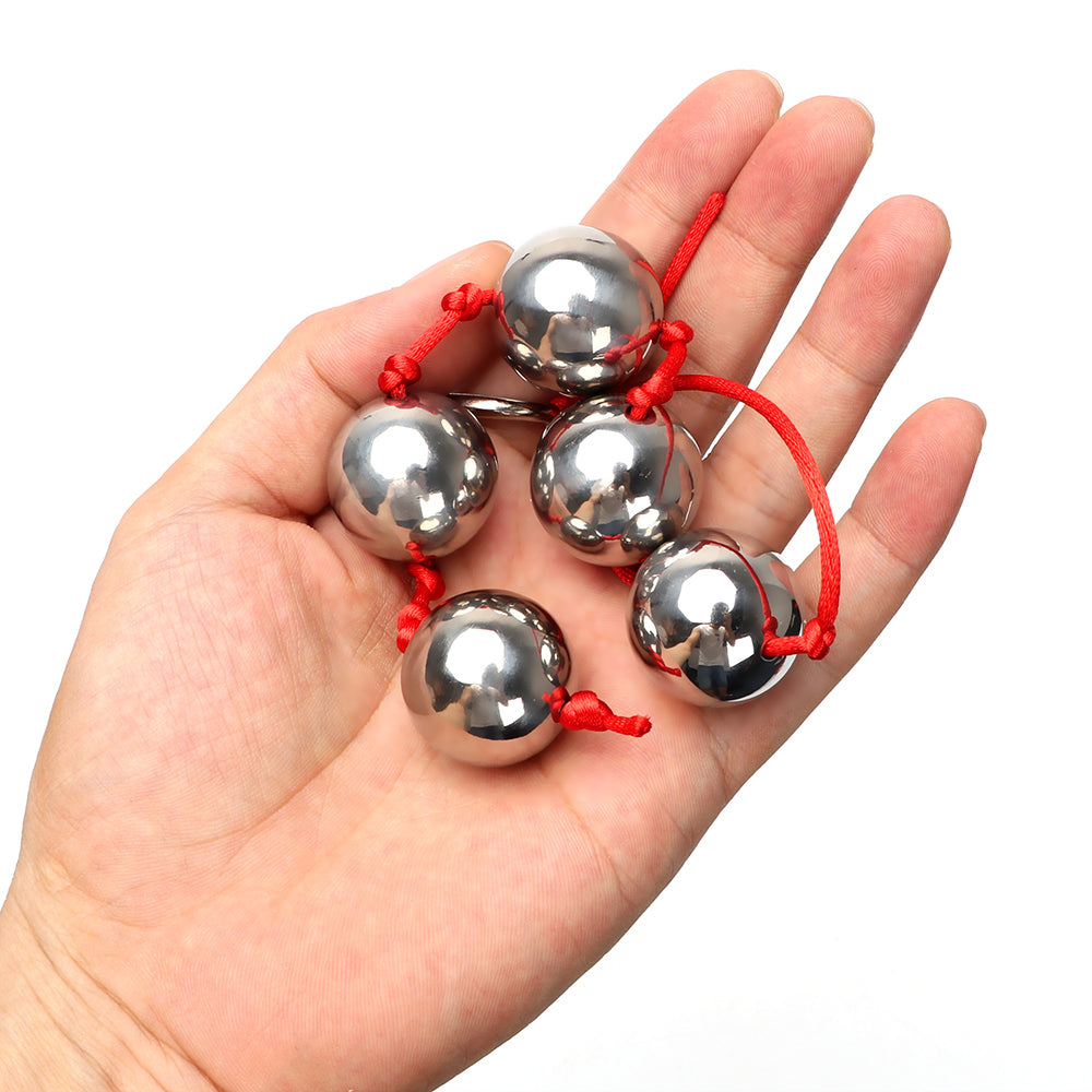 Five Stainless Steel Anal Vagina Balls - Own Pleasures