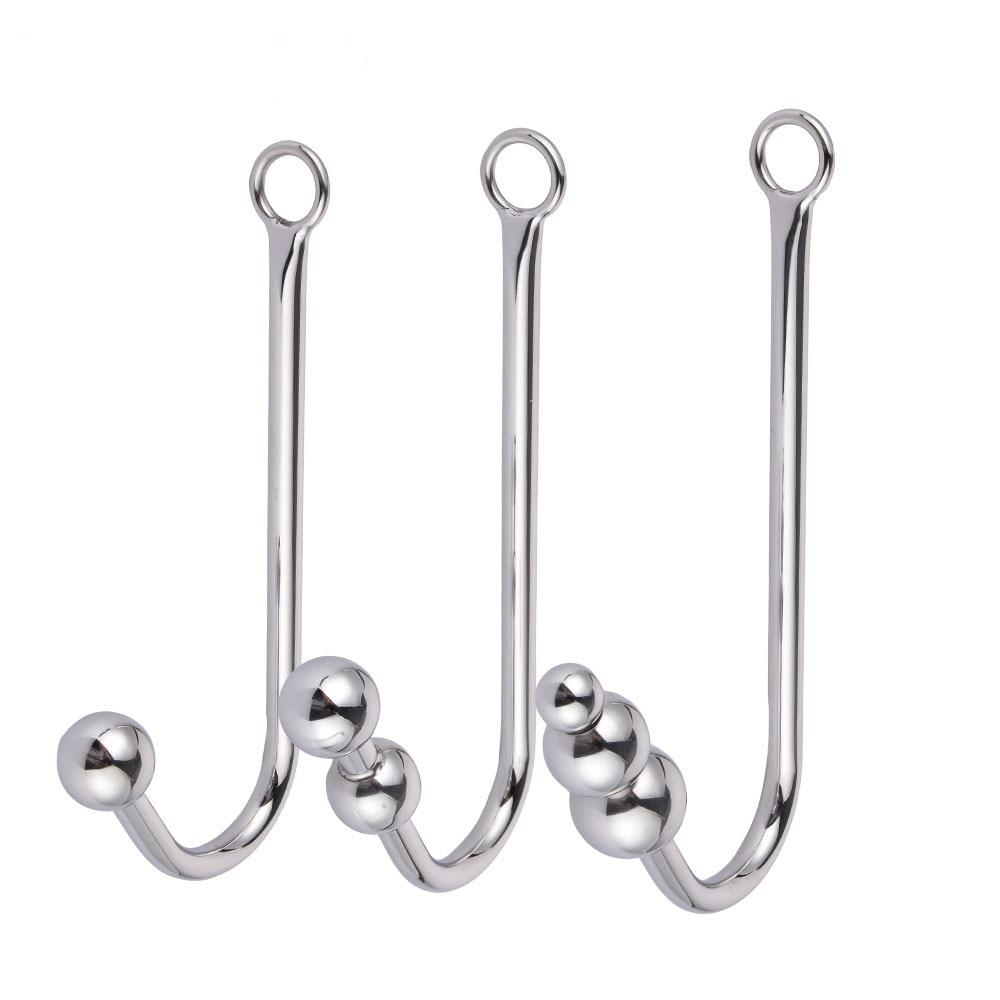Stainless Steel Anal Hook With Beads Own Pleasures Stainless Steel Anal Hook With Beads Own Pleasures