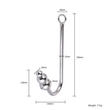 Stainless Steel Anal Hook With Beads - Own Pleasures