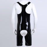 Latex Crotchless Catsuit | Patent Leather Sexy Bodysuit - Own Pleasures